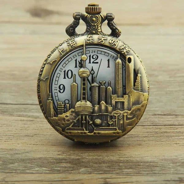 New Fashion Pocket Watch Steampunk Quartz Watch With Chain Hollow Cover Necklace Bronze Color Alloy Fob Clock Men H260514