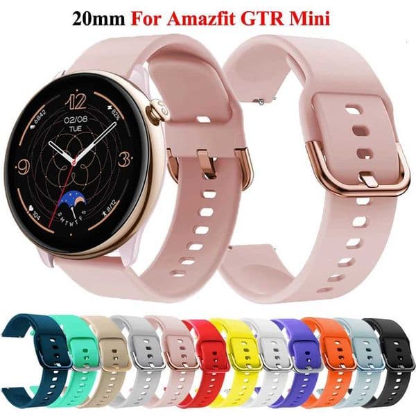 20mm WatchBand For Amazfit GTR Mini Strap Silicone Wristband Bracelet For Amazfit GTS 2/3/4 Mini Amazfit Bip Band AccessoriesJ260514