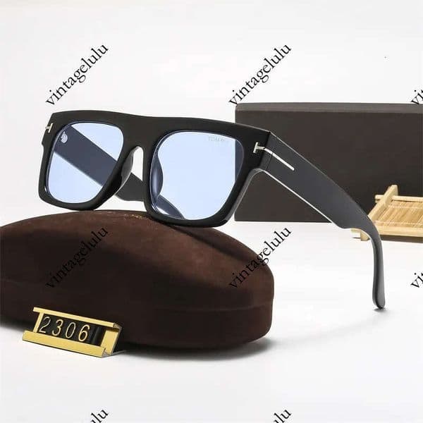 Luxury Oversized Flat Top Square Designer Sunglasses For Women Acetate Frame T Logo Accents Multi Color Lens Uv400 Protection Fashion Eyewear