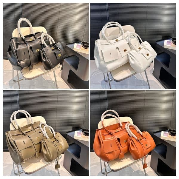 Rodeo luxury designer women's shoulder bag handbag fashionable luxury solid color crossbody bag black and white large capacity tote bag metal