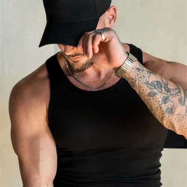 NEW Summer knit ice silk vest Fitness casual slim-fit Sports vest Men camisole sleeveless tops running Tank top men sportswear T260514
