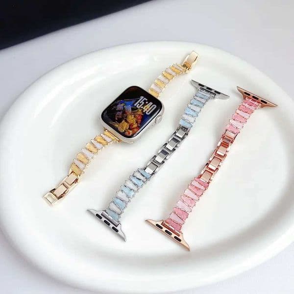 For Watch Straps 40mm 41mm Luxury Metal Women Watch S10 42 Correas Wristband iwatch 38 42 44 45 46 49mm Bracelets X260514