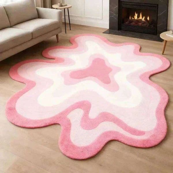 VIKAMA Dopamine Shaped Living Room Soft Easy To Clean Sofa Bedroom Floor Mat Cloakroom Office Carpet Home Decoration W260514