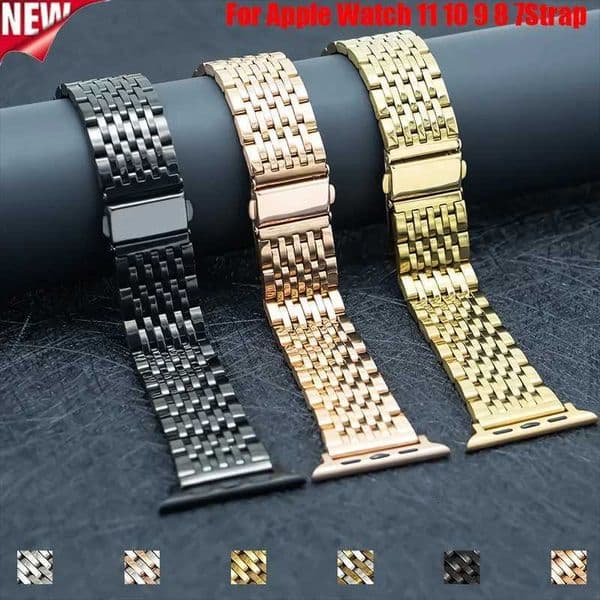 Metal Band for Watch Ultra 3/2/1 49mm S11 10 42 46mm 45mm 44mm Link Strap for Iwatch Series 9 8 7 6 5 4 Se 3 2 1 Bracelet X260514