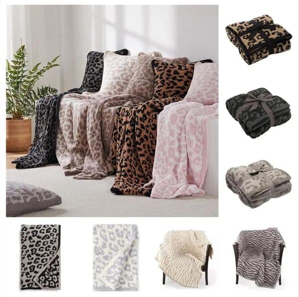 Luxury Designer Decor Leopard Designs Blanket Plush Wool Childrens room Audlt Knitted Home Soft Cover Throw Travel Blankets Decoration For H 13