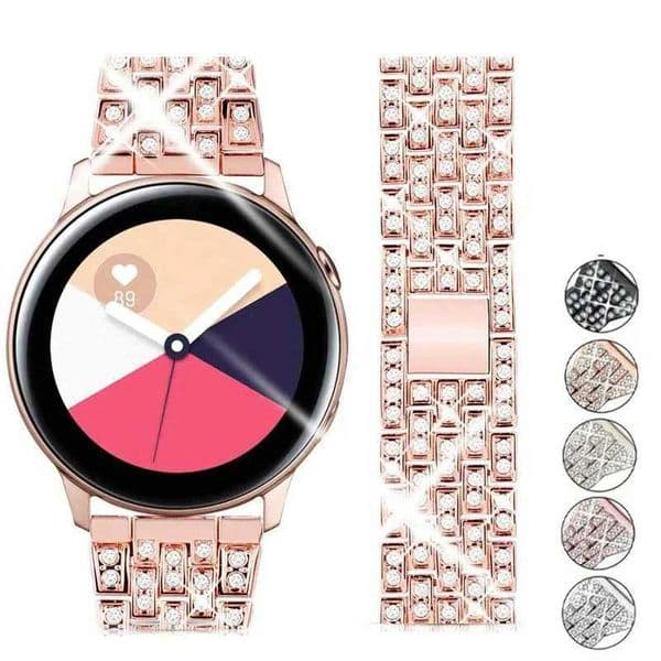 20mm Band for Galaxy Watch 6/5/pro/4/Classic/3/46mm/active 2 Metal Diamond bracelet GT/2/GT2/2e/3 Pro 22mm strapJ260514