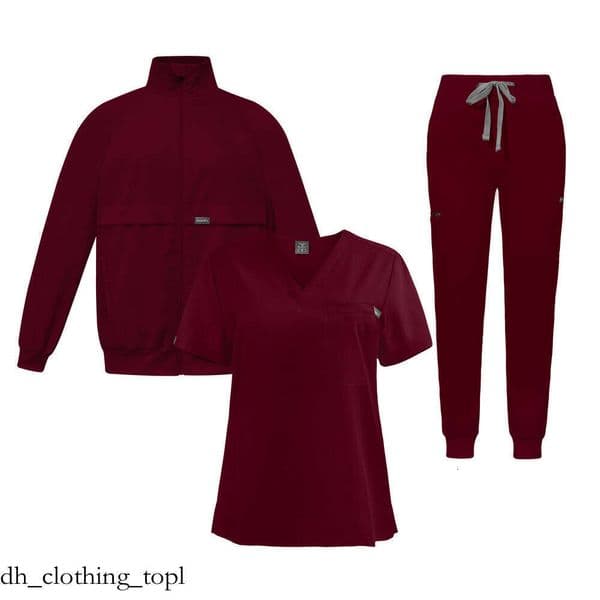 2026 Womens Three Piece Pants Fig Scrub Set Zip Up Undefined Arrival Product High Elasticity Long Washable Versatile Solid Ventilation Figs Scrubs Set 822 321