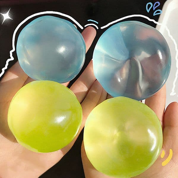 Transparent Mochi Squishy Decor Slow Rising TPR Fidget Squeeze Prop with Coconut Oil Texture Super Soft Comfort for Kids Adults BY SEA