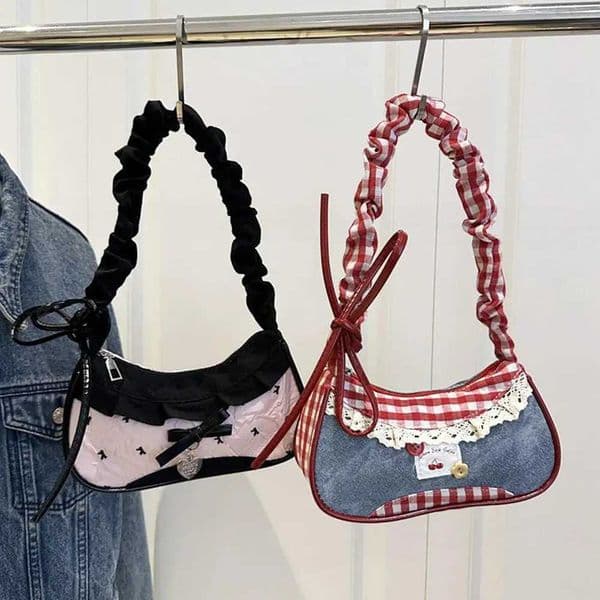 Underarm Fashion Grid Mini Handbags Adjustable Shoulder strap Korean Hand-held Commuting bag Single-shoulder Crossbody bag H260514