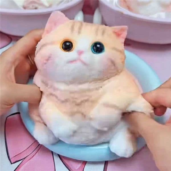 Squishy Toy Reusable Safe for Kids Slow Rising Kawaii Animal Squishy Toy Cat Fidget Toy Cute Anxiety Relief Toy Decoration Gift C260514