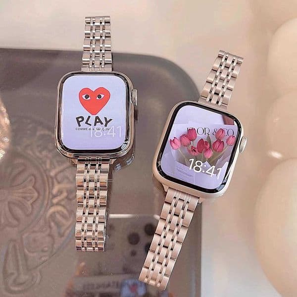 Slim Stainless Steel Strap for Watch Ultra 49mm Compatible with Series 9 8 76 SE 543Metal Bracelet 38/42mm 40/44mm 41/45mm X260514