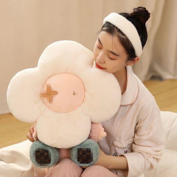 Luxury Designer h Cute Sunflower Plush Cushion: Soft Rabbit Hair Decorative Pillows For Sofa, Living Room, Bedroom, And Playful Seat Decor Free Shipping *