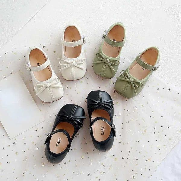 Mary Janes Shoes Kid Leather Shoes 2023 Spring Cute Princess Shoes Soft Sole Baby Single Shoes Sweet Girl Shoes Kids ShoesL260513BOJS
