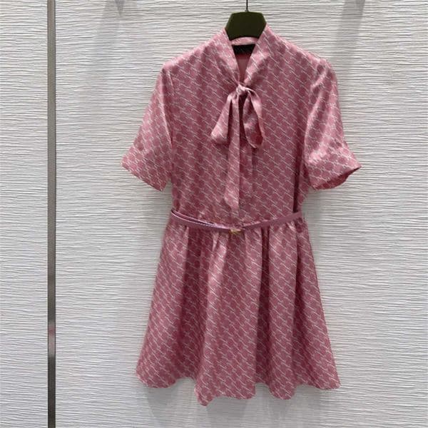 designer dress clothes women Letter logo print Vintage Luxurious High-end Versatile dress Short-Sleeve summer dresses