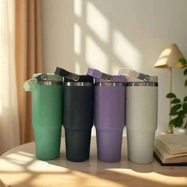 887ML Stainless Steel Water Bottle Keeps Cold and Heat Thermal Mug Portable Tumbler Vacuum Flask Car Insulated Cup 26L0514