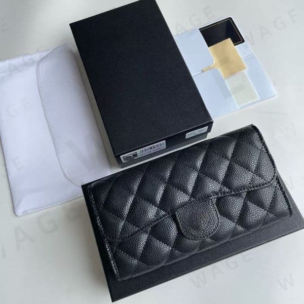 Designer Wallet Women Luxury Caviar Texture Long Wallet Ladies Multi-slot Card Holder Ladies' Zipper Card Bag Large Capacity Wallet