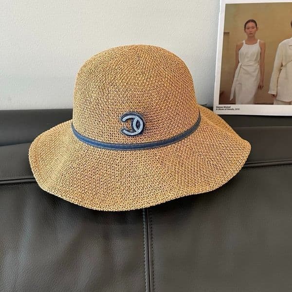 Designer Hat for Womens Adjustable Straw Bucket Sun Hat Beach Hat Breathable UV Protection Wide Brim Cap for Women Spring Summer