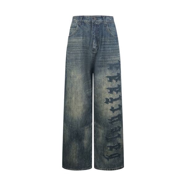 2026ss Men's Plus Size Pants Street Hip Hop High Street Men's Jeans Slim Fit Elastic Feet Trousers with Broken Holes Fashion Trend Star Same Style Trousers S6513K25
