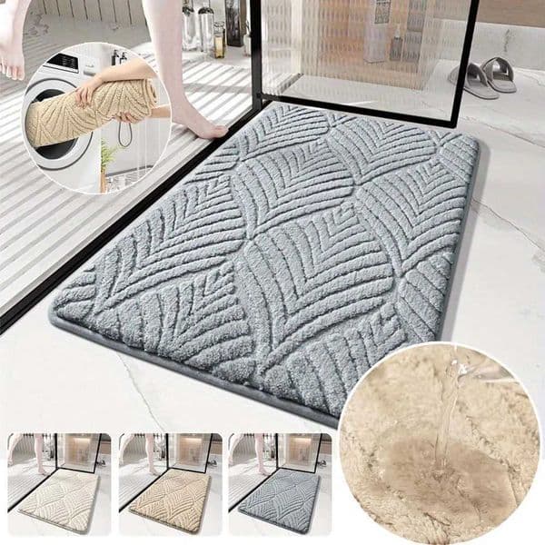 Super Absorbent Plush Door Mats Thickened Non-Slip Bathroom Rugs Bedroom Comfortable Cotton Velvet Entrance Mats J260514