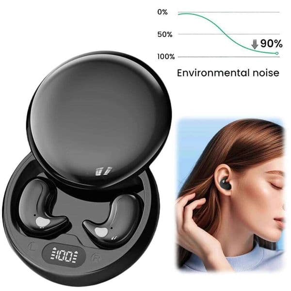 Wireless BT 5.4 Sleep Earbuds in Ear Touch Screen Headphones LED Power Display Headset for Sleeping Sport W260514
