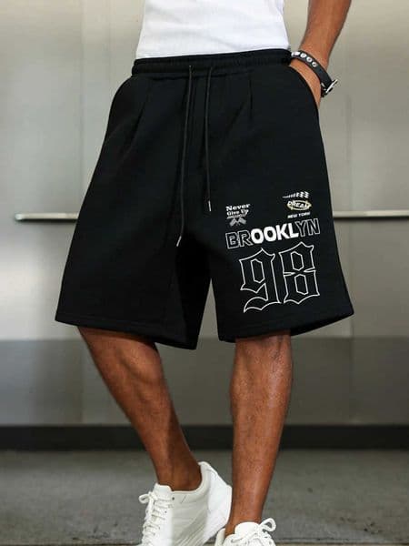 Brooklyn New York 98 Pants Mens Basics High Waisted Wide Knee Length Shorts Summer Oversized Shorts Casual Pocket MenS Clothes H260514