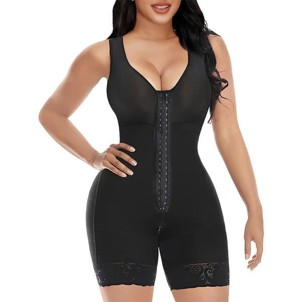 Butt Lifting Shapewear Bodysuit - Waist and Tummy Control Body Shaper with Firm Compression, Postpartum Belly Slimming Underwear for Women