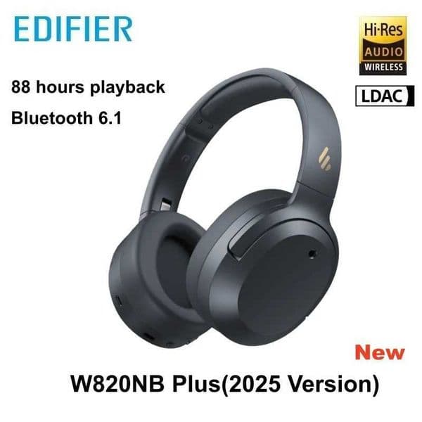 Edifier W820NB Plus2025 Version New ANC Wireless Headphone Bluetooth 61 -49dB Noise Canelling 88hrs Playtime Over-ear Headset Z260514