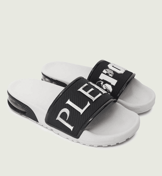 Summer Wear Men's Sport Aero Slides Flats Black White Leather Flip-Flops & Logo Lettering Slip-on Beach Slippers Boy's Discount Walking EU38-46