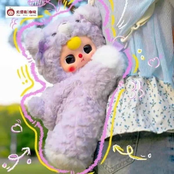 Baby Three Hugs Baby Series Blind Box Vinyl Plush Toys Backpack Soft Rabbit Backpack Doll Accompany Sleep Dolls Birthday Gift C260514