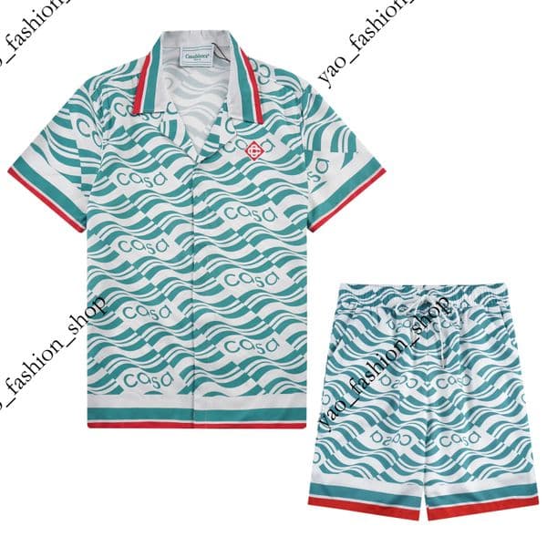 Casablancoa Tshirts Designer Matching Graphic Set Men And Women Stylish Casas Tee For Casual Summer Wear Loose Quick Drying Casablancalys Silk Sets 526