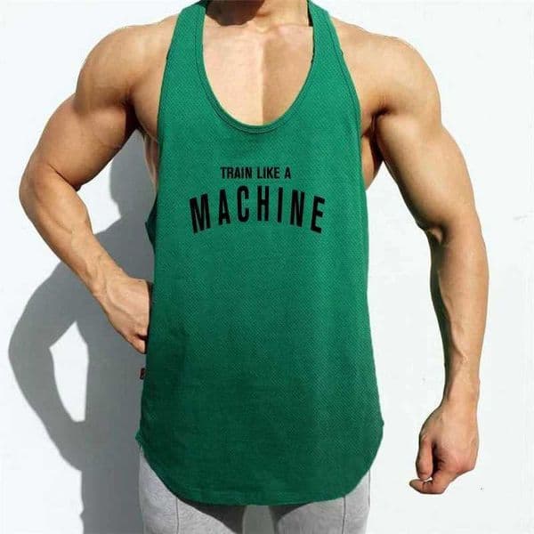 TRAIN LIKE A MACHINE Gym Tank Tops Men Running Vests Fitness Clothing Mens Bodybuilding Stringer Tanktop Summer Sports Clothing T260514