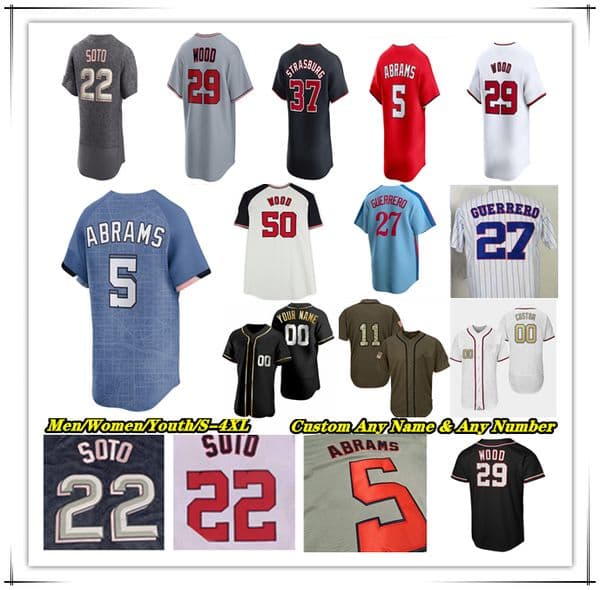 James Wood CJ Abrams washingtonS nationals Baseball Jersey Brady House Daylen Lile Nasim Nunez Luis Garcia Jr. Foster Griffin Curtis Mead Millas JacobYoung Irvin 4xl