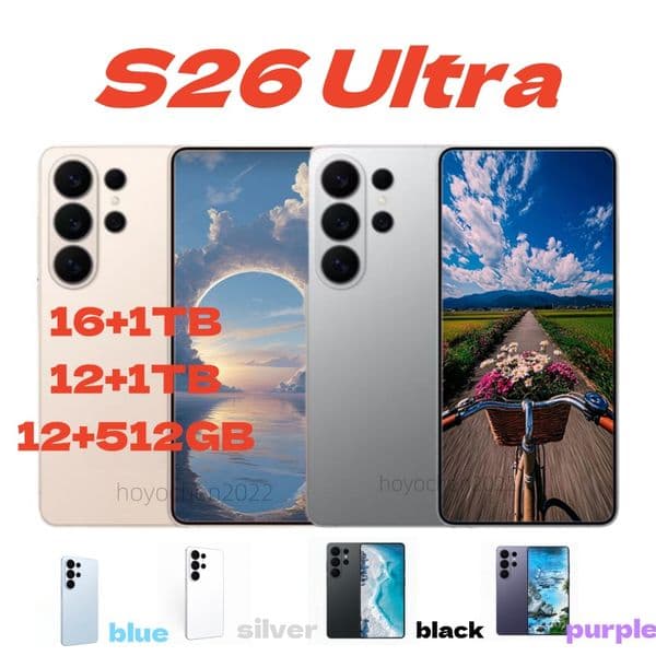 S26 Ultra 1TB 512GB Smartphone 6.9 inch Full Touch 5G Telephone cell phones unlock English Mobile Phone HD Display Face Recognition US Local Warehouse phones