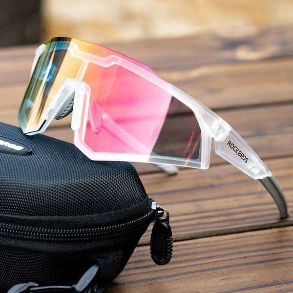 ROCKBROS Cycling Bike Sunglasses Eyewear UV400 Sun Protection Goggles Photochromic Lens Bicycle Glasses 26W0514