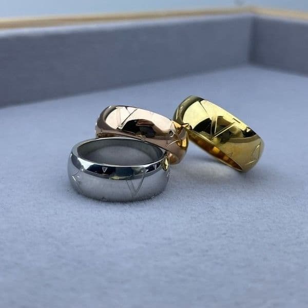 Classic Designer Ring Luxury Letter Band Ring for Men Women 18K Gold Plated Ring Fade Resistant Fashion High Quality Jewelry Gift