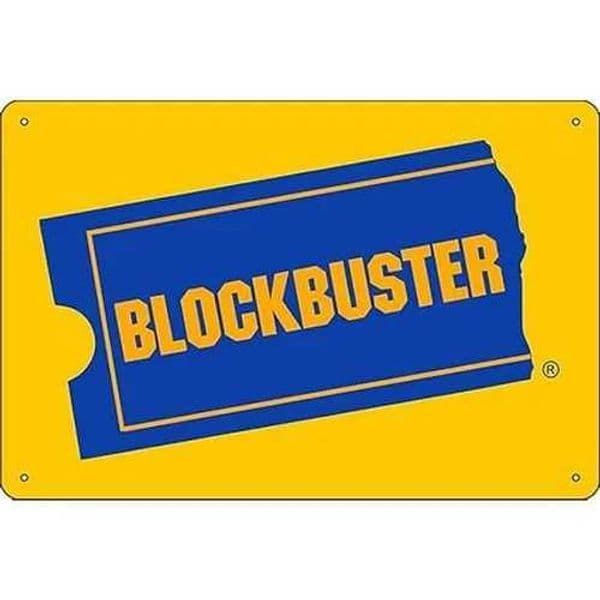 Blockbuster Video Vintage Movie Poster Sign Weatherproof Aluminum C260514