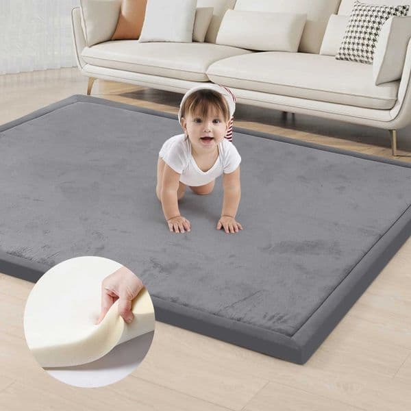 Carpet For Floor 2cm Thick Memory Foam Playpen Mat With Non-slip Bottom For Living Room Soft Velvet Minimalist Carpet Kids Rugs Z260514