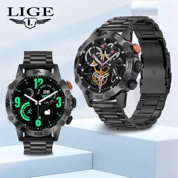 2026 AI Vo Men Smart Watch Military Health Monitor Wireless Call Fitness Waterproof Sports Smartwatch for IOS Android PhonesJ260514