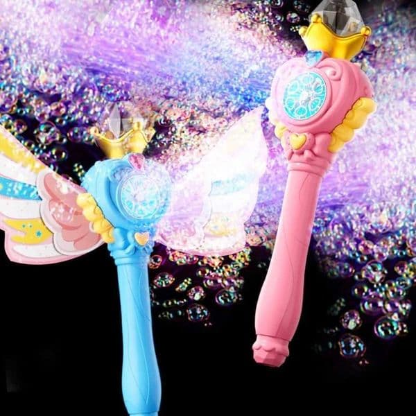 Automatic Electric Bubble Maker Handheld Luminous Bubble Wand with Wings Bubble Machine Summer L2605142S8H