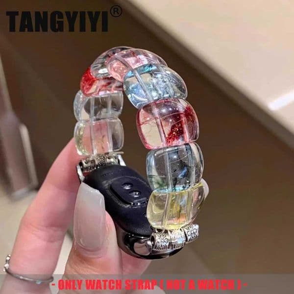Fashion Render Marble Stone Texture Resin Strap For Xiai Mi B0 9 8 Pro Miband 8 7 6 5 Wristband Vintage Elastic BraceletJ260514
