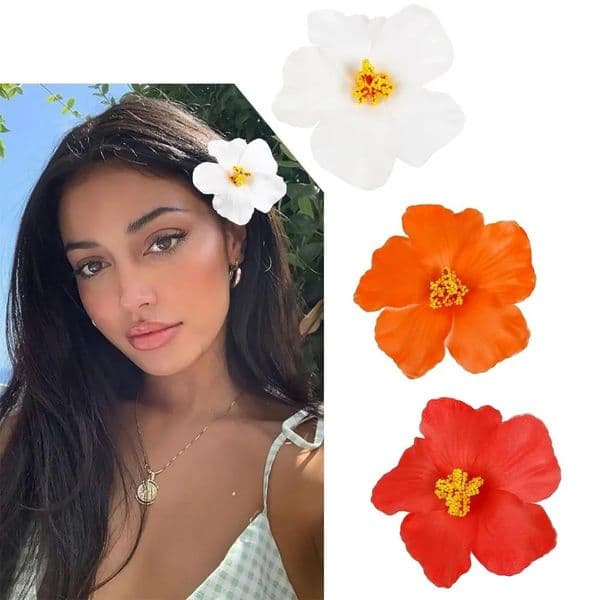 Headwear Hawaiian Flower Hair Clips Side Bangs Clip Accessories Artificial Suitable Vacation Beach Parties 260513