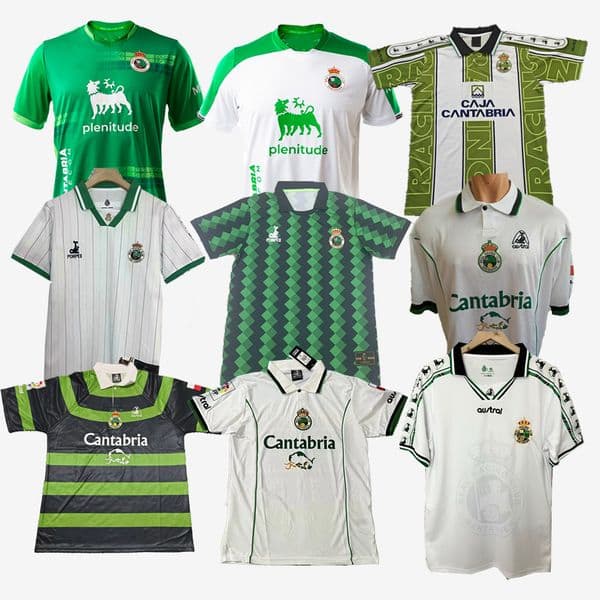 New + Retro 25 26 27 Racing de Santander Soccer Jerseys Mens 2025 2026 2027 Football Shirt home away third 112 year Uniform S-2XL short sleeve retro 112th 97 98