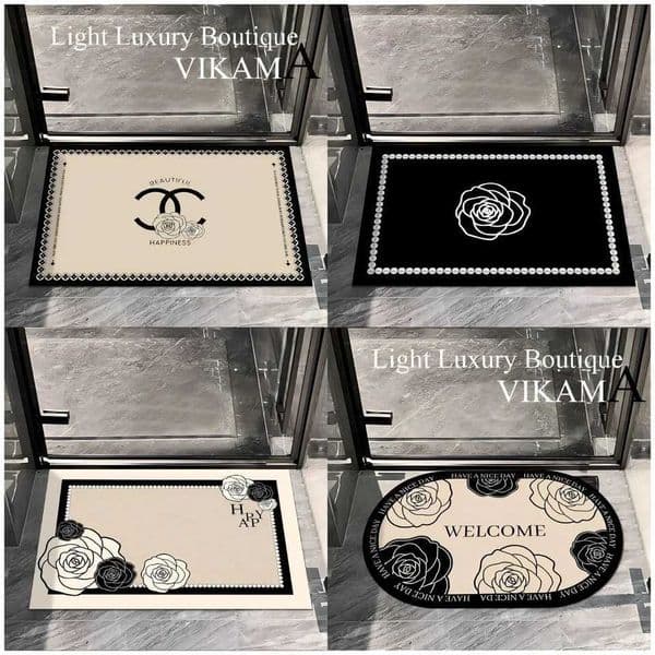 VIKAMA Small Fragrant Wind Diatomaceous Earth Floor Mats Absorbent Anti-slip Oil-proof Waterproof Bathroom Kitchen Floor MatsJ260514