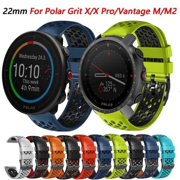 Silicone Bracelet For Polar Vantage M/M2 Smart Watch Band For Polar Grit X/X Pro Soft Strap 22mm Sport Wrist Band AccessoriesJ260514
