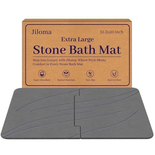 20 Stone Bath Mat Extra Large Diatomaceous Earth NonSlip Shower Mat Quick Drying Diatomite Stone Mats for Bathroom Floor KtichenJ260514