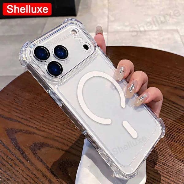 For iPhone17 ProMax Armour Magnetic Case Shelluxe For iPhone 17 Pro Max 17Air Cases Luxury Corners Protector Cover Z260514