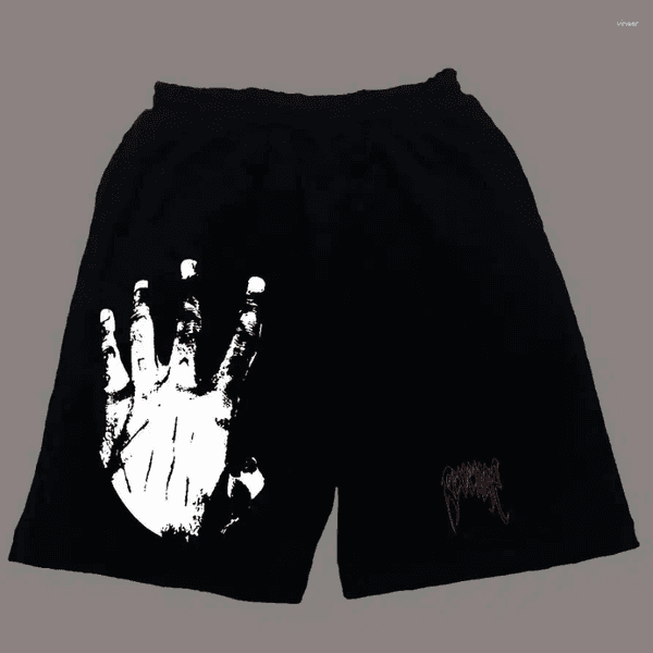 Men's Shorts Retro Sporty Men Women Low Rise Gym Wear Distressed Graphic Print Quick Dry Stretch Fabric Street Style Casual