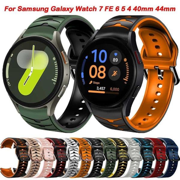 No Gap Silicone Strap For Galaxy Watch 7 FE 6 5 4 40mm 44mm 5 Pro 45mm Sport Bracelet Watch 6 4 Classic 20mm Band BeltJ260514