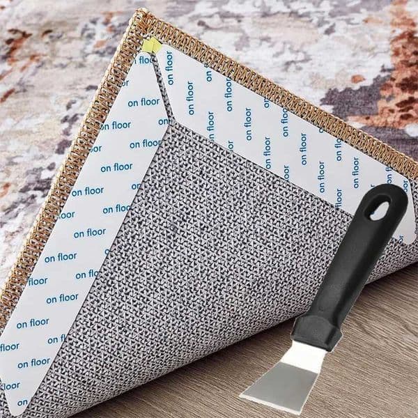 Rug Tape Carpet Corner Grippers Hardwood Floors Anti Slip Rug Grip Carpet Stickers for Area Rugs - Adhesive Rug Pads Rug StopperJ260514