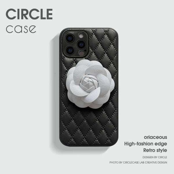 Luxury 3D Flower Lattice Classic Leather Soft Case For iPhone 13 12 11 Pro Max XS XR X 7 8 Plus SE Protective Cover 26L0514